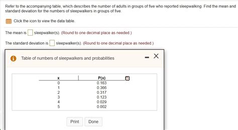 Refer To The Accompanying Table Which Describes The Number Of Adults In