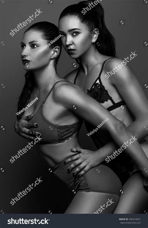 Couple Girls Lingerie Sexy Pose Stock Photo Shutterstock
