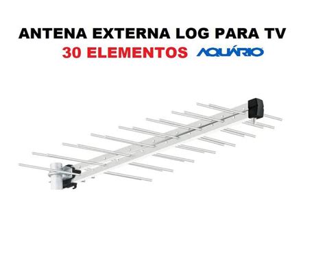 Antena Externa Tv Digital Log 30 Elementos UHF HDTV Aquario Antena