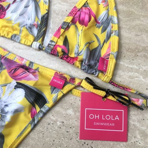 Enchanted Yellow Floral Micro Bikini Exotic Tropical Swimwear