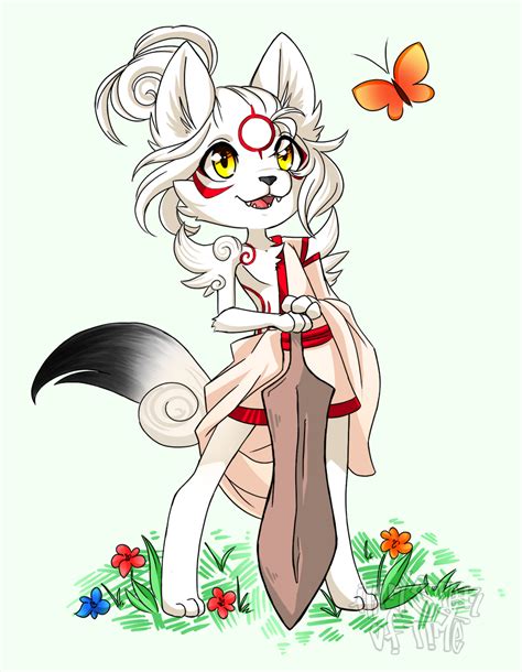 Game Art Games Okami Okamiden Chibiterasu Anthro