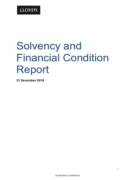 Fillable Online Solvency And Financial Condition Report Fax Email Print