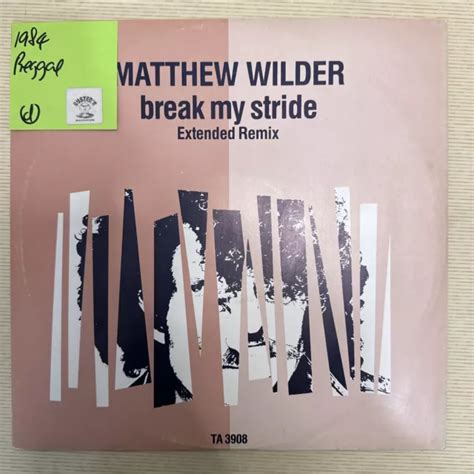 MATTHEW WILDER Break My Stride Extended Mix 12 Vinyl Schallplatte