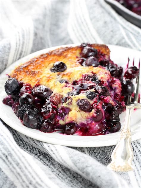 Cast-Iron Lemon Blueberry Cobbler - Taste And See
