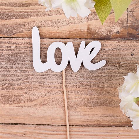 Купити деревяна надпись на палочці 'Love' (3535-6) оптом та в роздріб у ...