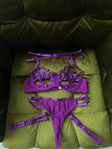 Purple Sexy Lingerie Set Lingerie Made Of Mesh Sexy Lingerie Set Transparent Set Lingerie