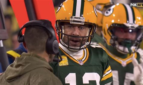 Aaron Rodgers Appears To Cuss Out Coach Matt Lafleur Late Vs Cowboys