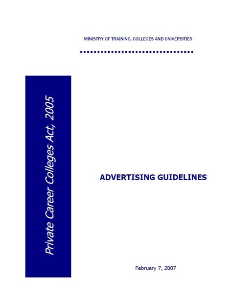 advertising guidelines publications ontario