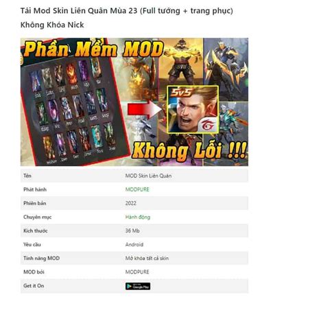 Mod Skin Liên Quân Có Bị Khóa Acc Không 2025 5 Cách Hot