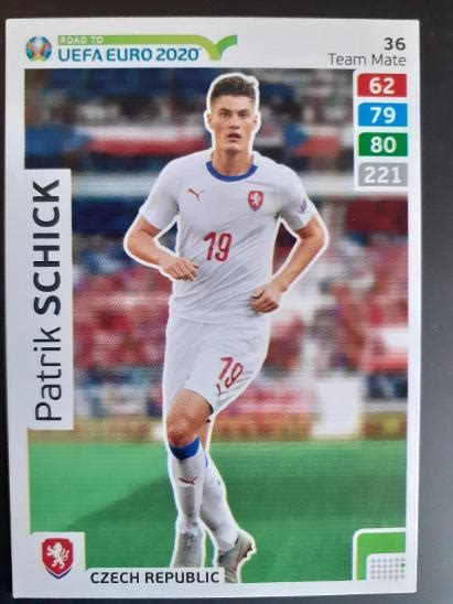 PANINI EURO 2020 Česko reprezentace Patrik Schick vlajka Aukro