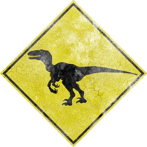 Jurassic Park Warning Sign