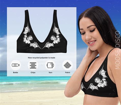 Gothic Vampire Bat Bikini Alt Girl Bikini High Waisted Cherubs Bikini Victorian Goth Swimsuit