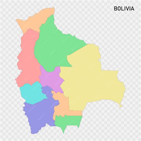 Premium Vector | Isolated colored map of bolivia with borders
