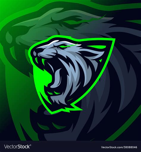 Tiger Mascot Esport Logo Royalty Free Vector Image