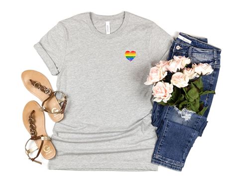Camiseta del orgullo gay camisa de corazón de orgullo sutil ropa lgbt atuendo del orgullo