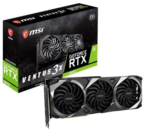 Купить Видеокарта MSI RTX 3070 VENTUS 3X 8G OC LHR, процессор NVIDIA ...