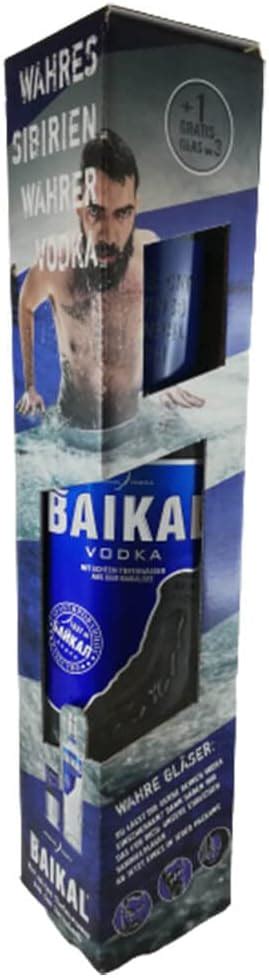 Vodka Baikal 0 7L 1 Glas Geschenkset Russischer Wodka Amazon De