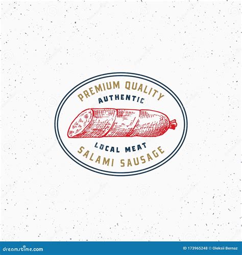 Authentic Quality Salami Vintage Typography Label, Emblem or Logo