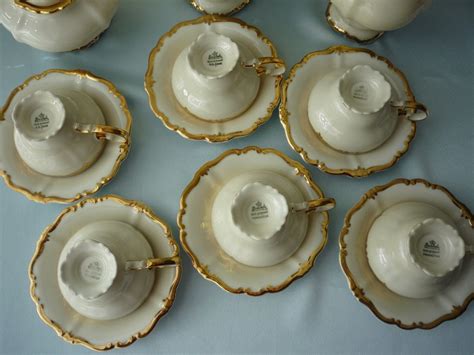 Rosenthal China Pompadour Pattern 15 Pc Antique Teacoffee Etsy