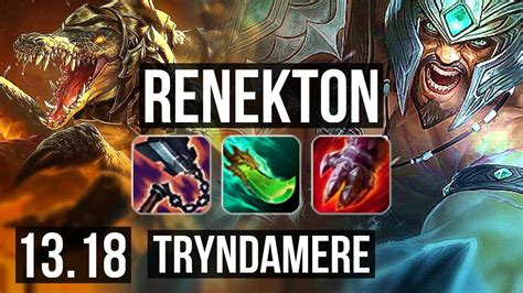 Renekton Vs Tryndamere Top 703 67 Winrate Rank 8 Renekton