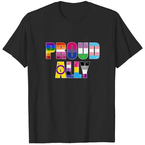Proud Ally Lgbtq Lesbian Gay Bisexual Trans Pan Qu T Shirt Sold By Dawn Affair Sku
