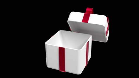 3D open gift box animation. Opening gift box animation. Modern holiday