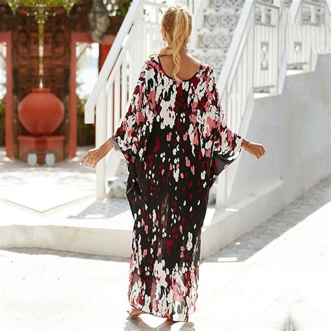 Cheap 2022 Sexy Zebra Striped Bikini Cover Ups Casual V Neck Side Split Summer Beach Dress Women