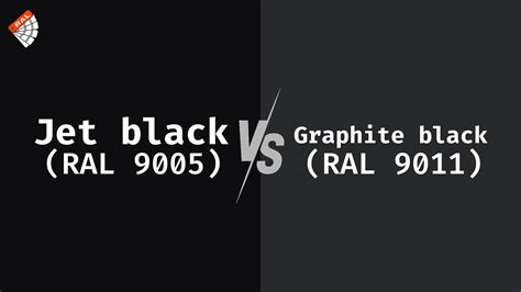 ral comparison result ral  jet black  ral  graphite black