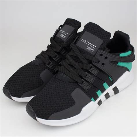Купить кроссовки Adidas Equipment Support Adv черно-зеленые, адидас eqt ...