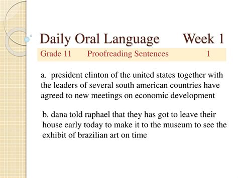 Free Download Daily Oral Language 7th Grade Examples 5