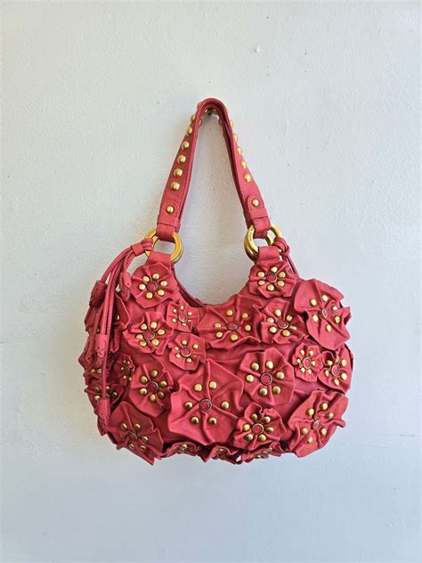 Isabella Fiore Jeweled Leather Purse - Rosey Peach | Garmentory