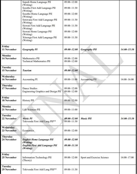 Education Gov Za The IEB Final Matric Exam Timetable For 2022 Edukamer