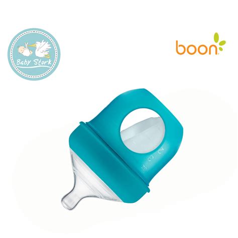 boon nursh silicone pouch bottle oz white blue gray pink