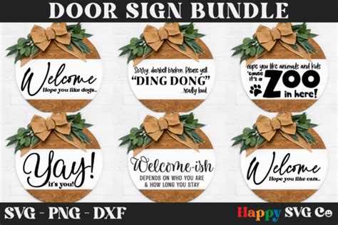 Welcome Sign SVG Bundle Graphic by MisfitDesigns · Creative Fabrica