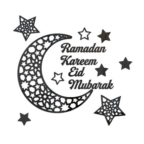 Ramadan Decorations For Home Eid Acrylic Mubarak Wall Stickers