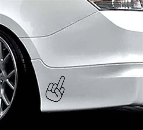 Middle Finger Funny Bumper Sticker Vinyl Decal Shocker JDM Sticker Dope Car Sticker Fck Fuck You