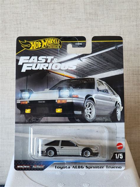 Hot Wheels Premium Fast Furious Toyota AE86 Sprinter Trueno F F Hobbies Toys Toys Games
