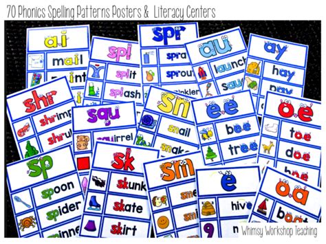 Spelling Pattern Posters Whimsy Workshop Teaching