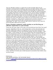 Exploring The Effectiveness And Controversies Of Sex Offender Course Hero