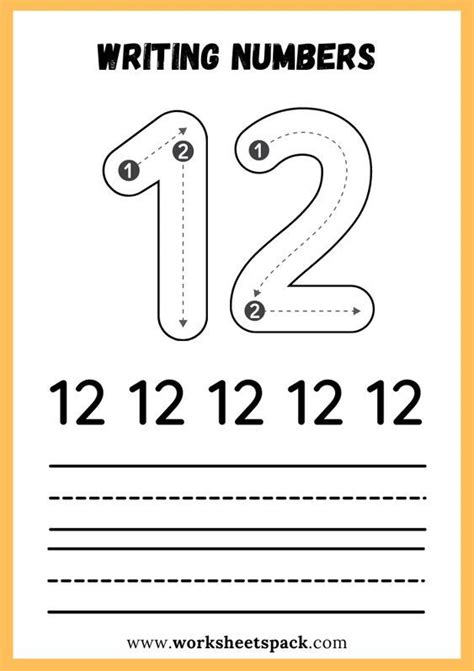 number  writing worksheet   preschool kids