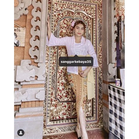 Kebaya Rumbai Brokate Combination Bet Javanese Blouse Bali