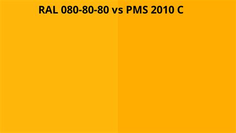 Ral 080 80 80 Vs Pms 2010 C Ral Colour Chart Uk