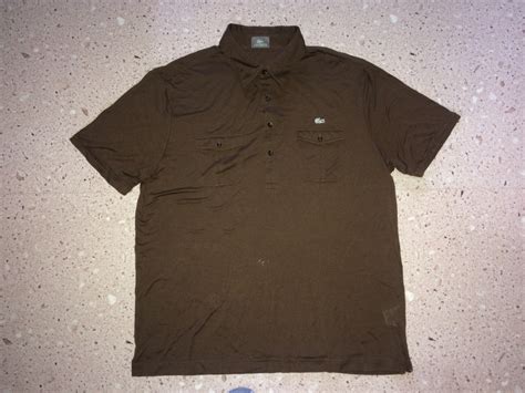 Lacoste Polo Shirt Choco Brown Men S Fashion Tops Sets Tshirts