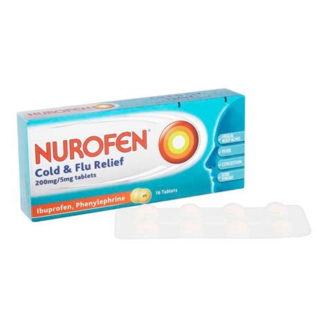 Nurofen Cold & Flu Relief 200mg/5mg - 16 Tablets - Medicine Marketplace