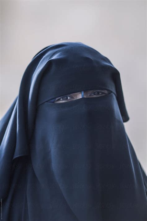 Portrait Of A Mature Traditional Muslim Woman In North Africa Religious Believer In The Medina