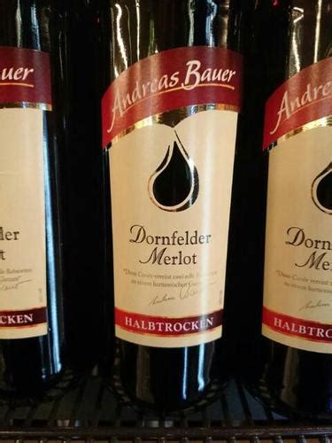 Andreas Bauer Halbtrocken Dornfelder Merlot Vivino