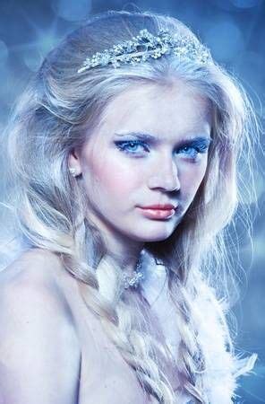 Beautiful Portrait Of Winter Princess Winter Princess Long Blonde Curly Hair Fantasy Makeup