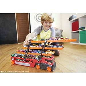 Mega Transporter Hot Wheels Z Miejscem Na 50 Aut W Skali 1 64 Dla Dzieci Wieku Od 3 Lat Z