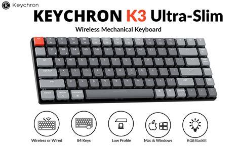 Amazon Keychron K Ultra Slim Wireless Mechanical Keyboard Version Hot Swappable