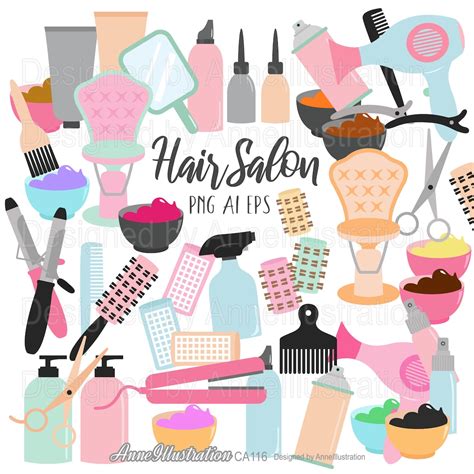 Hair Salon Cliparthairdressertoolsbeautyhair Stylepartygirlwomen